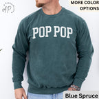 Pop Pop Comfort Colors® Sweatshirt, Promoted to Grandpa Sweater, Gift For Father's Day, New Grandpa Baby Announcement