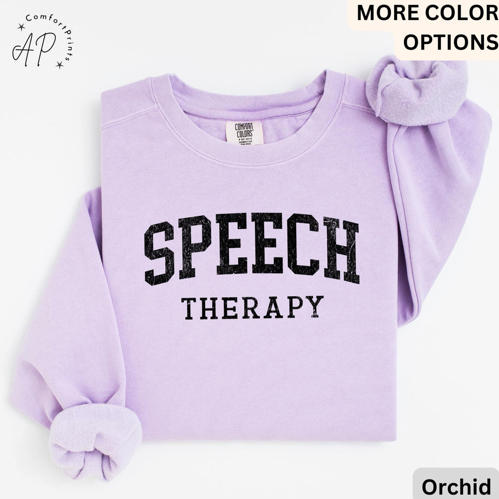 Speech Therapy Comfort Colors® Sweater, Speech Therapist Sweatshirt, Special Education, Gift For Therapist