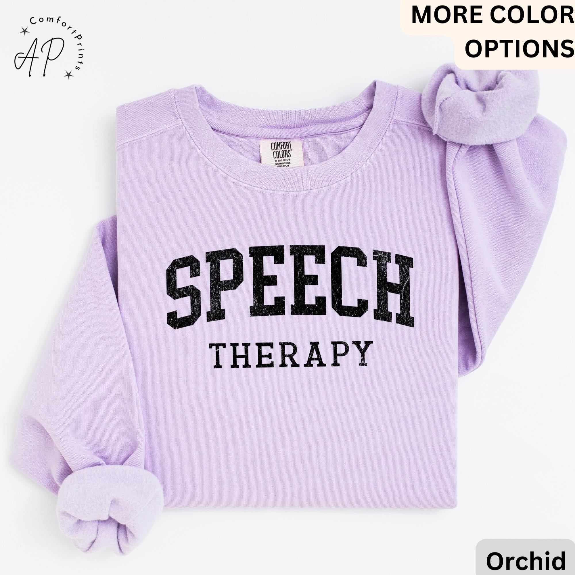Speech Therapy Comfort Colors® Sweater, Speech Therapist Sweatshirt, Special Education, Gift For Therapist