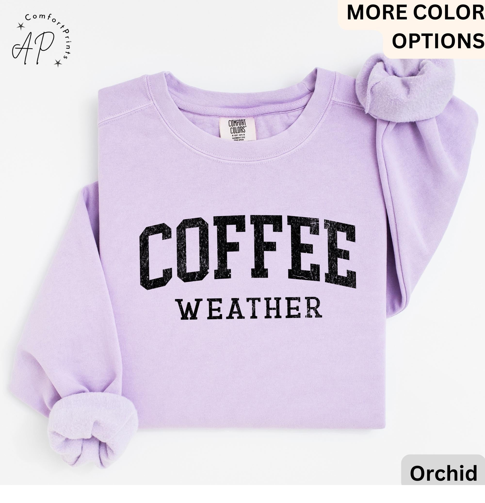 Cold Brew Comfort Colors® Sweatshirt, Coffee Lovers Sweater, Gift for Coffee Addicts, Caffeine Junkies, Daily Coffee Drinkers