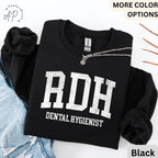 RDH Dental Hygienist Sweatshirt, Gift for Hygiene Student Graduation Sweater, Dentist Office Staff Hoodie
