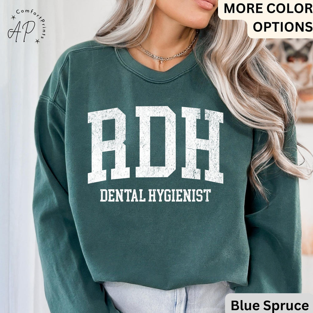 RDH Dental Hygienist Comfort Colors® Sweatshirt, Gift for Hygiene Student Graduation Sweater, Dentist Office Staff