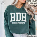 RDH Dental Hygienist Comfort Colors® Sweatshirt, Gift for Hygiene Student Graduation Sweater, Dentist Office Staff
