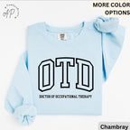 Doctor of Occupational Therapy Comfort Colors® Sweater, OTD Sweatshirt, Occupational Therapy, Gift for Occupational Therapist
