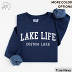 Personalized Lake Life Sweatshirt, Custom Lake House Sweater, Lake Vacation Shirt, Gift for Travel Lover