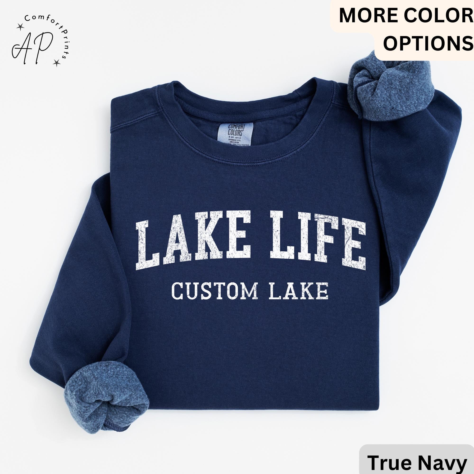 Personalized Lake Life Sweatshirt, Custom Lake House Sweater, Lake Vacation Shirt, Gift for Travel Lover