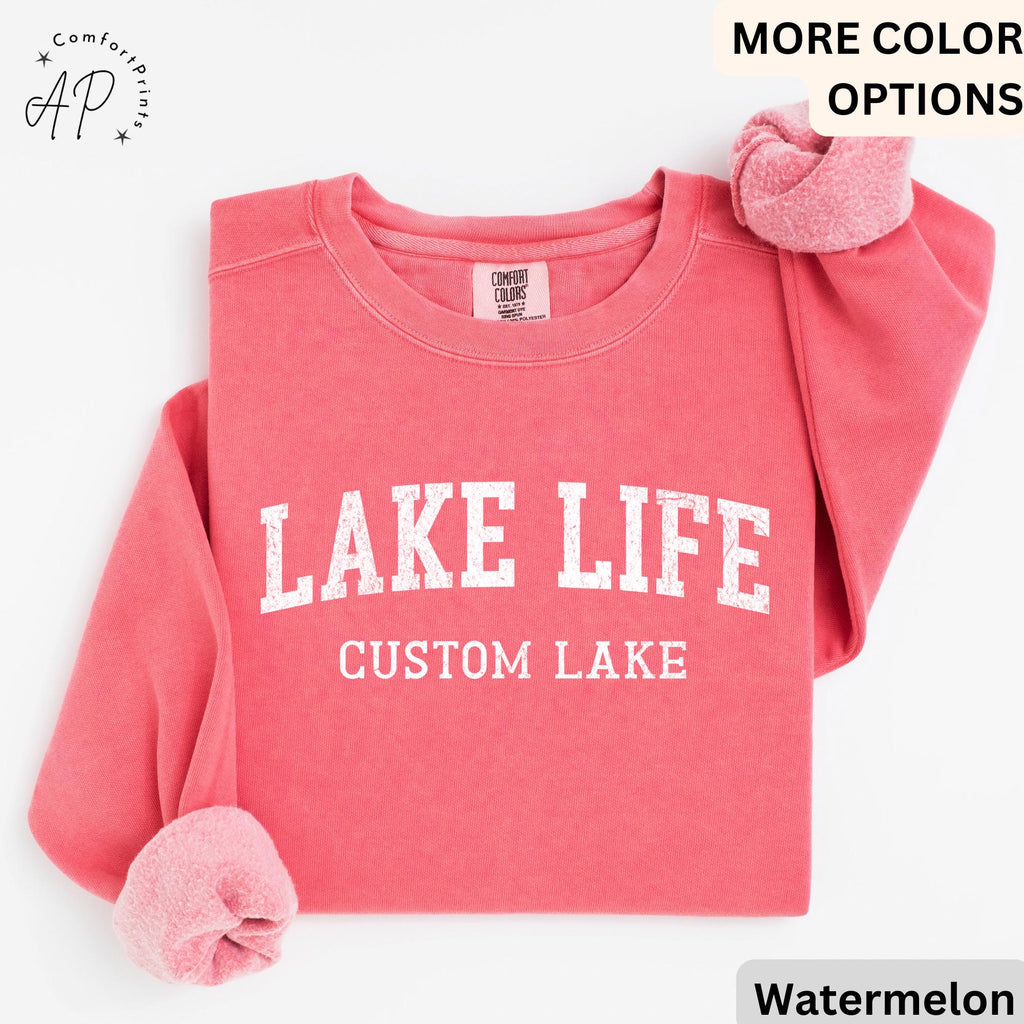 Personalized Lake Life Sweatshirt, Custom Lake House Sweater, Lake Vacation Shirt, Gift for Travel Lover