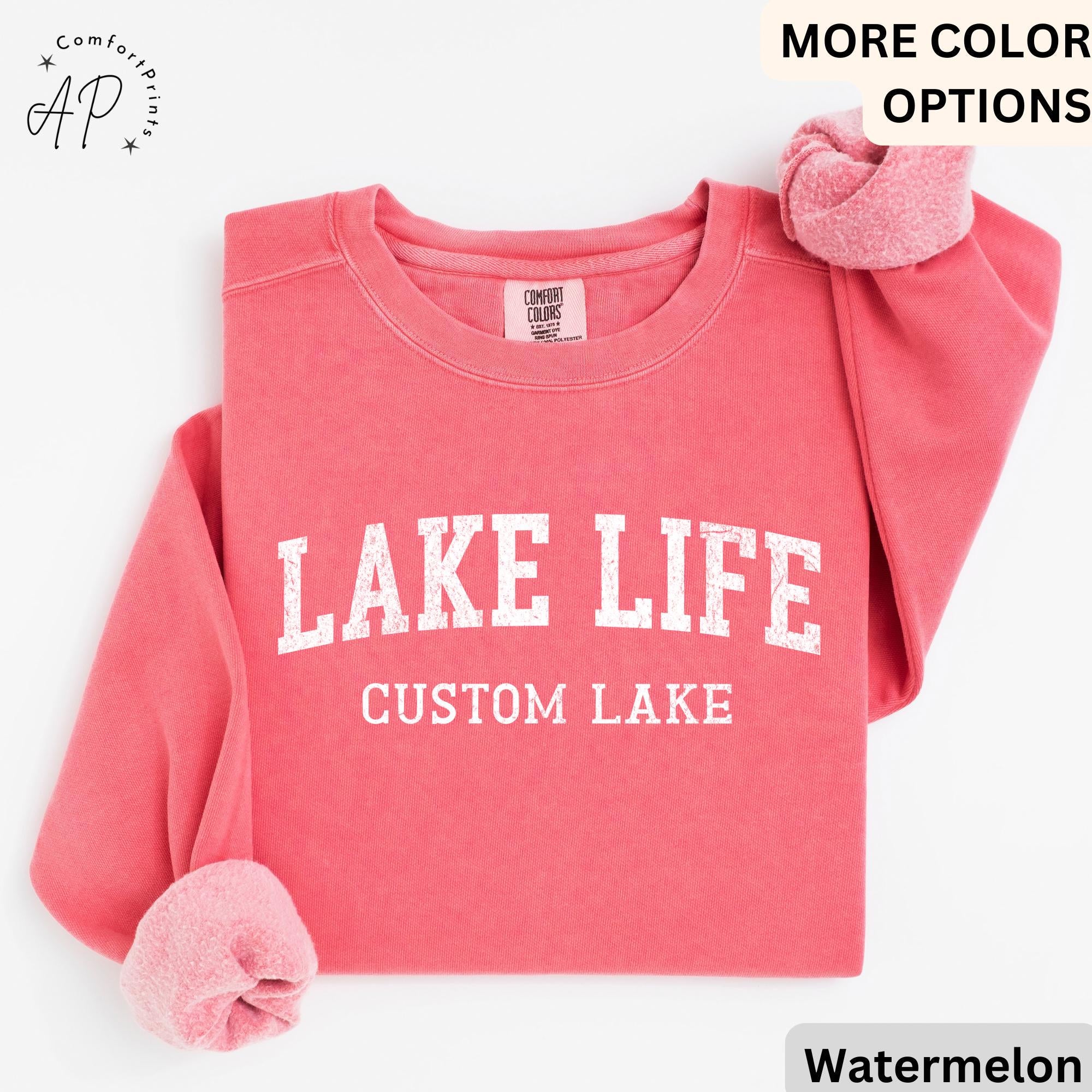 Personalized Lake Life Sweatshirt, Custom Lake House Sweater, Lake Vacation Shirt, Gift for Travel Lover