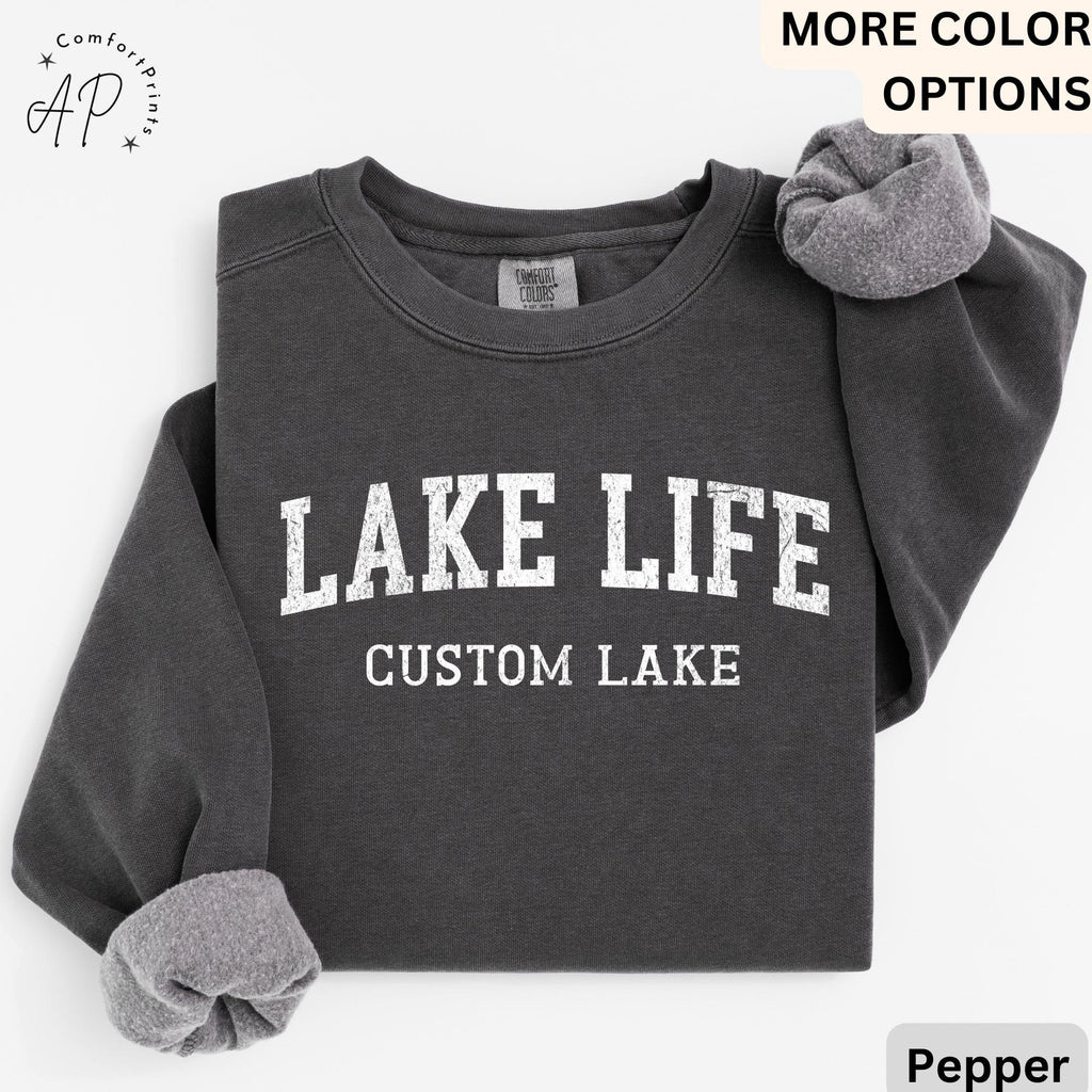 Personalized Lake Life Sweatshirt, Custom Lake House Sweater, Lake Vacation Shirt, Gift for Travel Lover