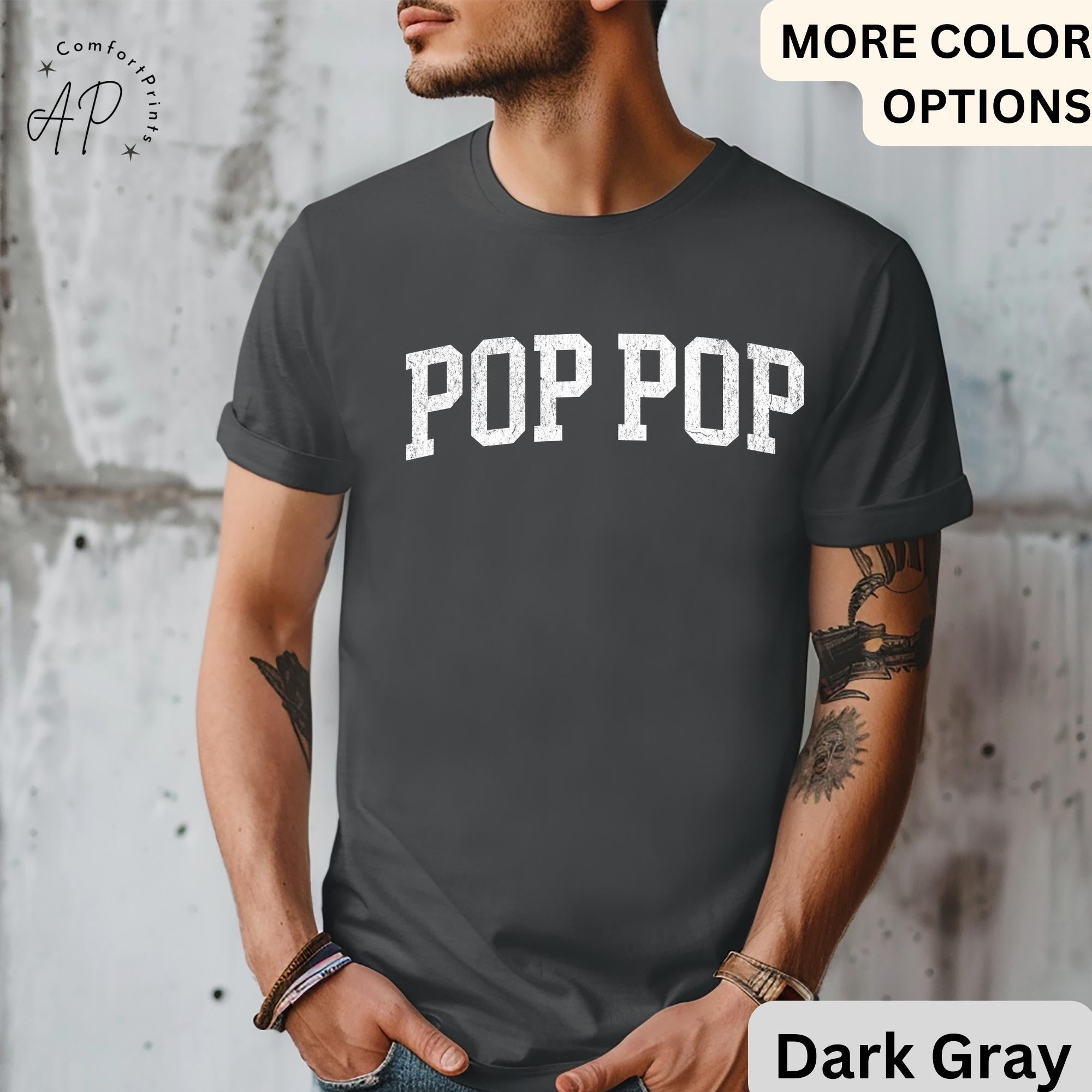 Pop Pop T-Shirt, Promoted to Grandpa Shirt, Gift For Father's Day Tee, New Grandpa Baby Announcement