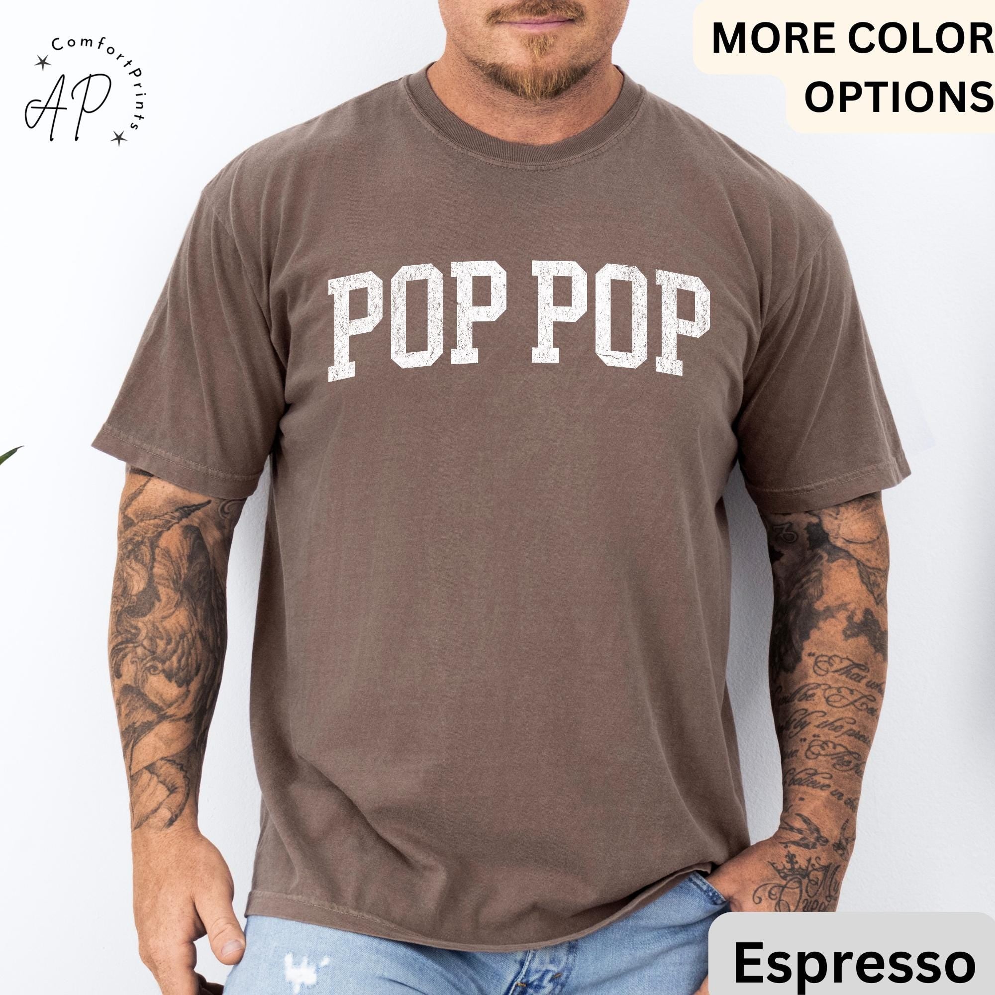 Pop Pop Comfort Colors® T-Shirt, Promoted to Grandpa Shirt, Gift For Father's Day Tee, New Grandpa Baby Announcement
