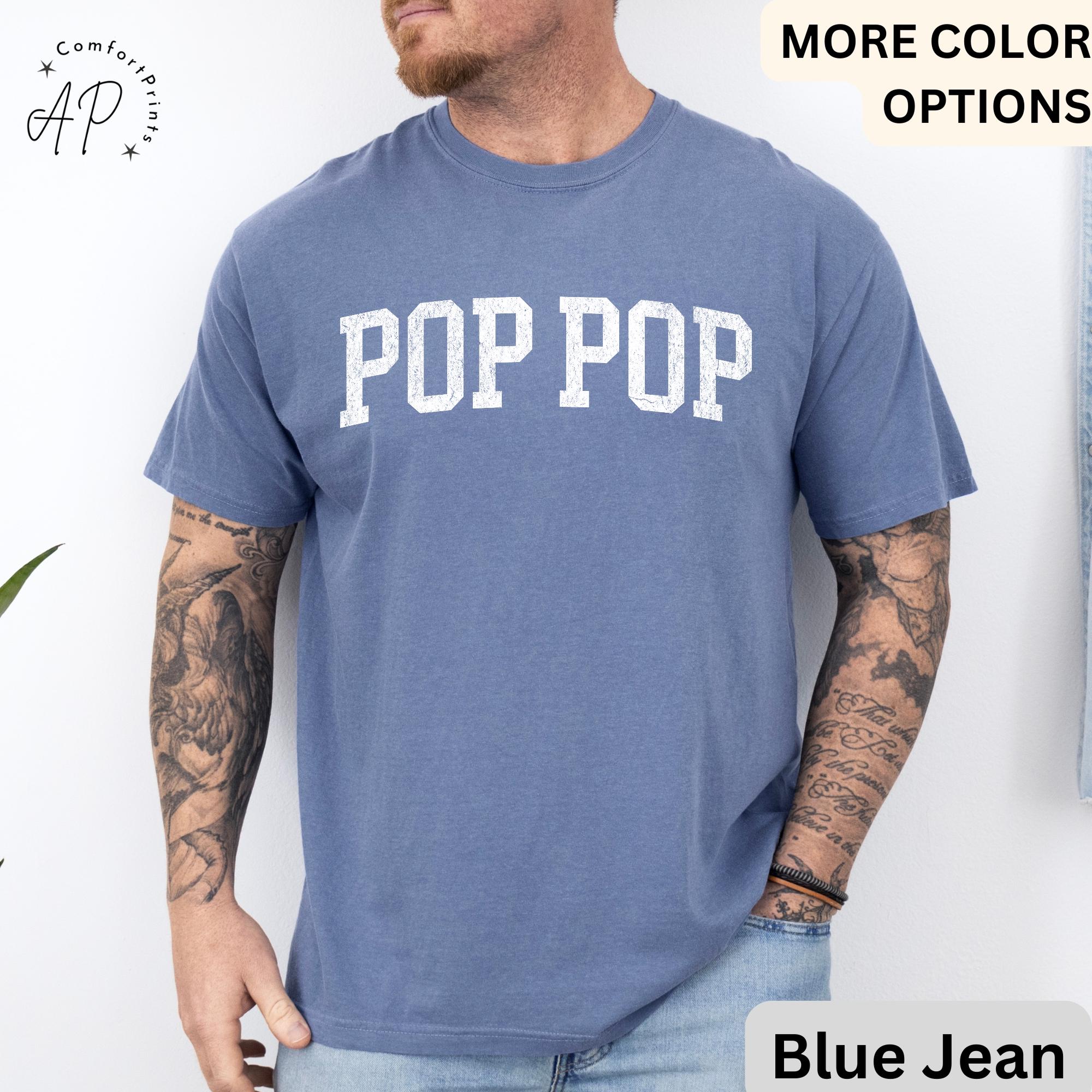 Pop Pop Comfort Colors® T-Shirt, Promoted to Grandpa Shirt, Gift For Father's Day Tee, New Grandpa Baby Announcement