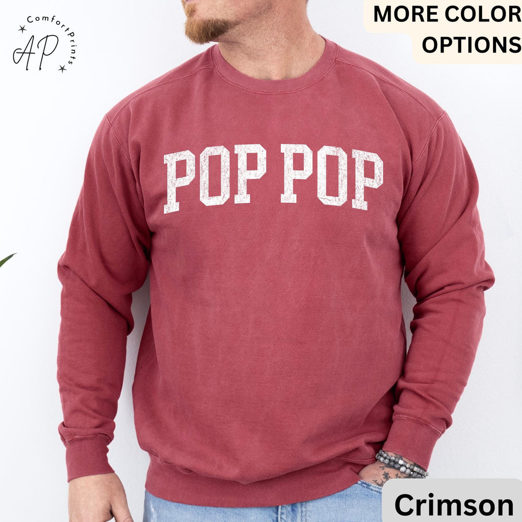 Pop Pop Comfort Colors® Sweatshirt, Promoted to Grandpa Sweater, Gift For Father's Day, New Grandpa Baby Announcement