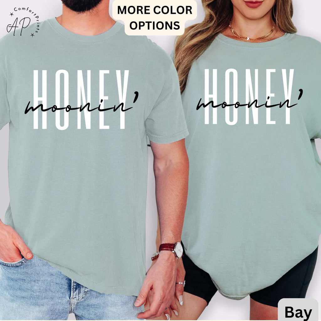 Honeymoon Mr and Mrs Comfort Colors® Shirts, Custom Couples Honeymoon Vacation T-Shirt, Just Married Couple Tee, His and Hers