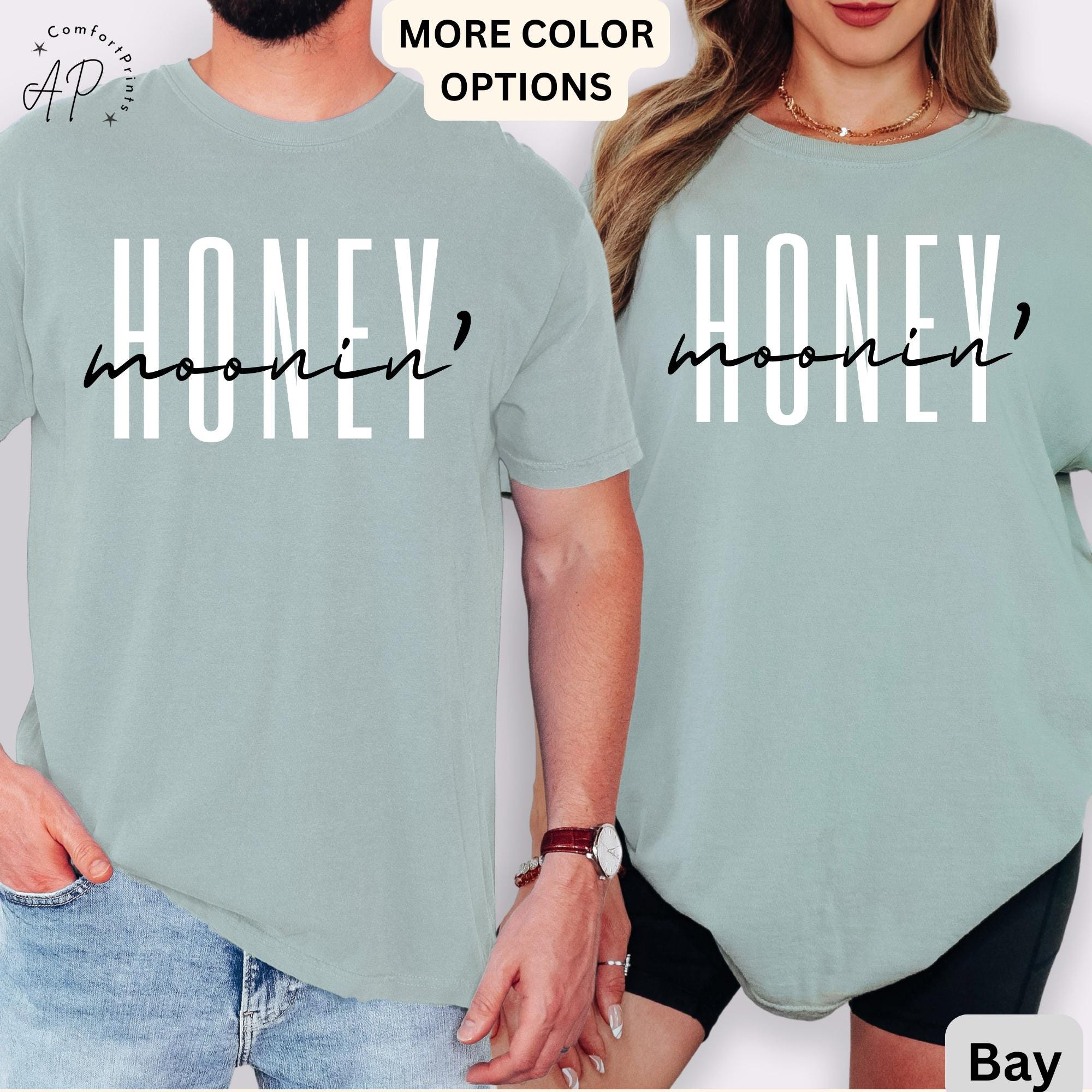 Honeymoon Mr and Mrs Comfort Colors® Shirts, Custom Couples Honeymoon Vacation T-Shirt, Just Married Couple Tee, His and Hers