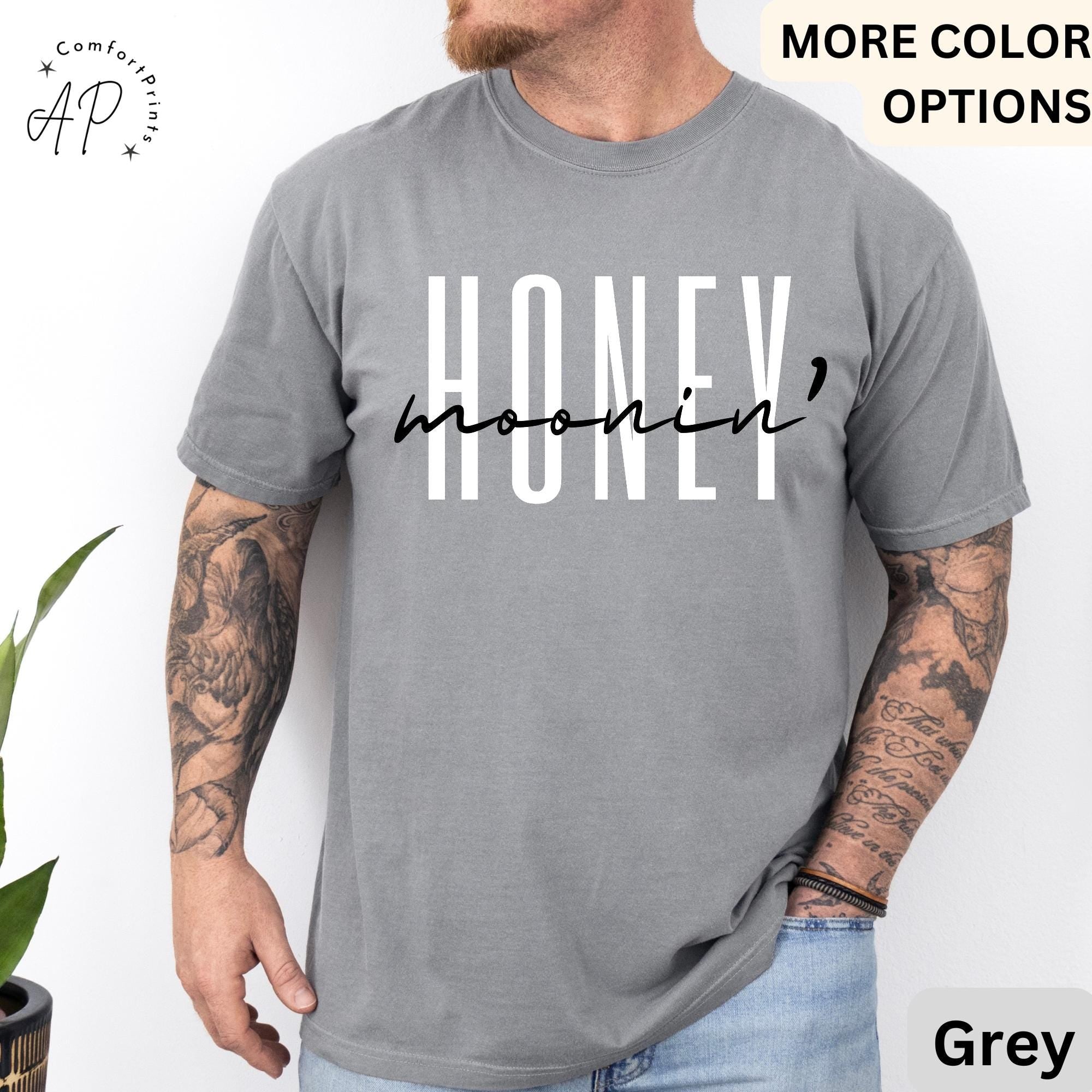 Honeymoon Mr and Mrs Comfort Colors® Shirts, Custom Couples Honeymoon Vacation T-Shirt, Just Married Couple Tee, His and Hers