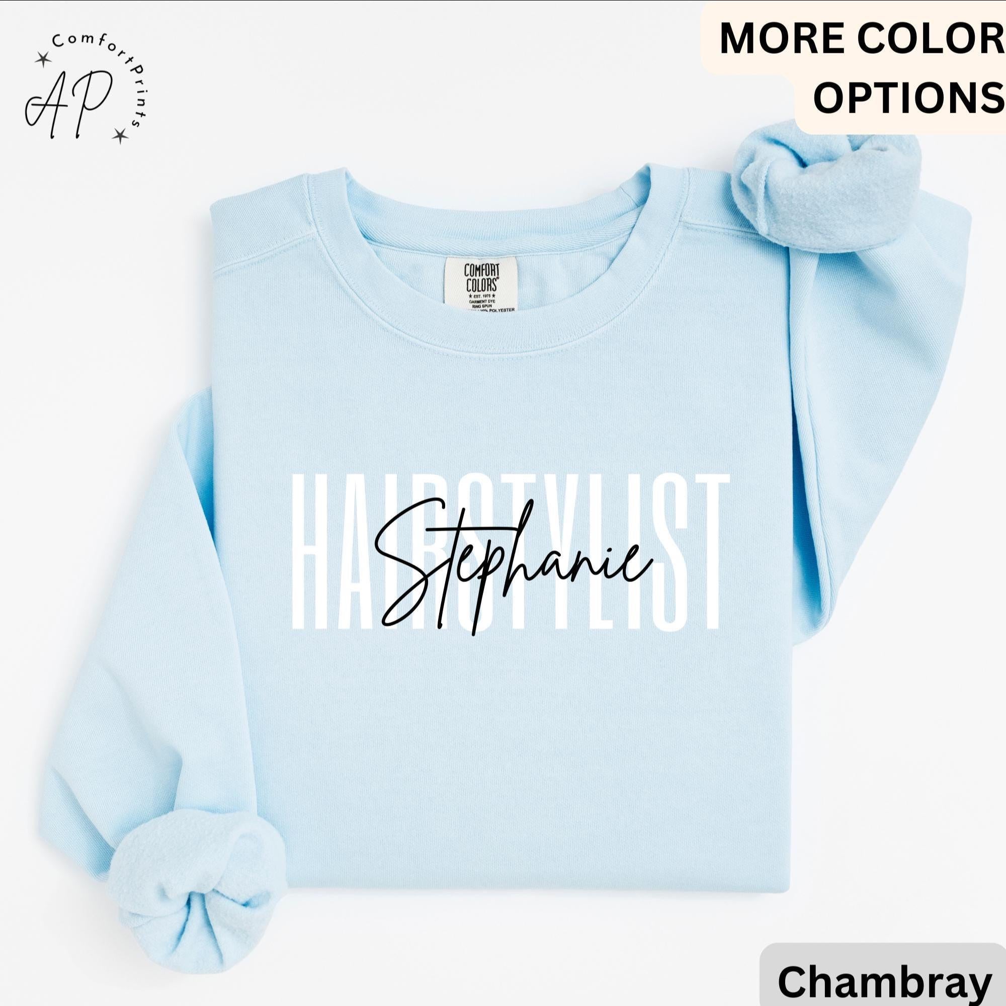 Hair Stylist Comfort Colors® Sweatshirt, Hair Dresser Sweater, Cosmetologist, Gift for Hair Salon Specialist, Cosmetology