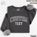 Custom Sweatshirt, Comfort Colors Custom Sweater, Comfort Colors, Custom Your Text, College Letters Custom, Personalized Shirt, Custom Gift