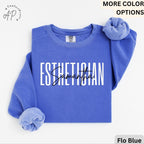 Personalized Esthetician Comfort Colors® Sweatshirt, Custom Esthetician Sweater, Aesthetician Hoodie, Gift for Beauty Professional