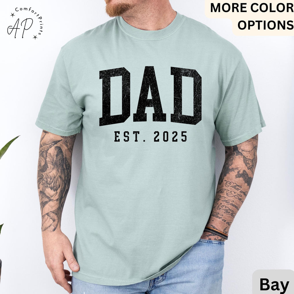 Dad Est Comfort Colors® T-Shirt, Gifts for Dad Shirt, Promoted To Dad Tee, First Time Father, Dada Shirt