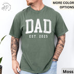 Dad Est Comfort Colors® T-Shirt, Gifts for Dad Shirt, Promoted To Dad Tee, First Time Father, Dada Shirt