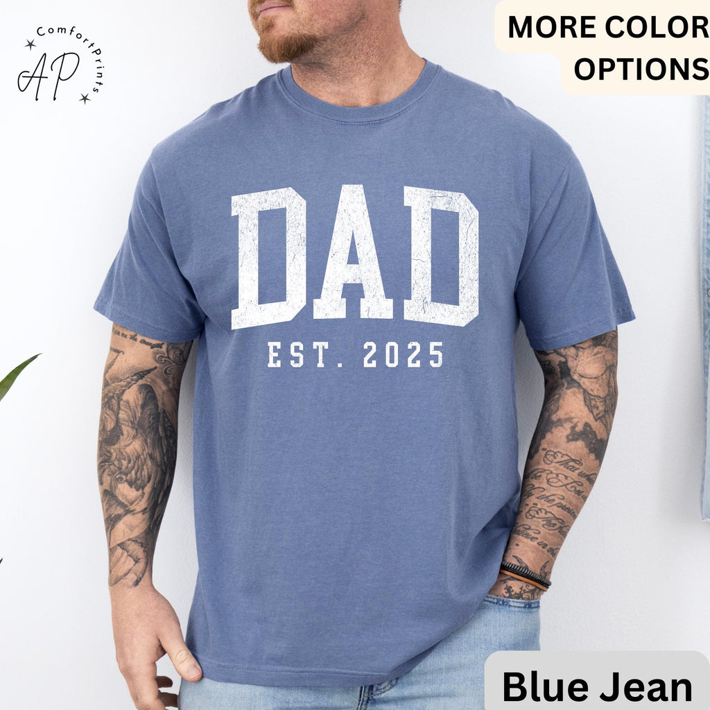Dad Est Comfort Colors® T-Shirt, Gifts for Dad Shirt, Promoted To Dad Tee, First Time Father, Dada Shirt