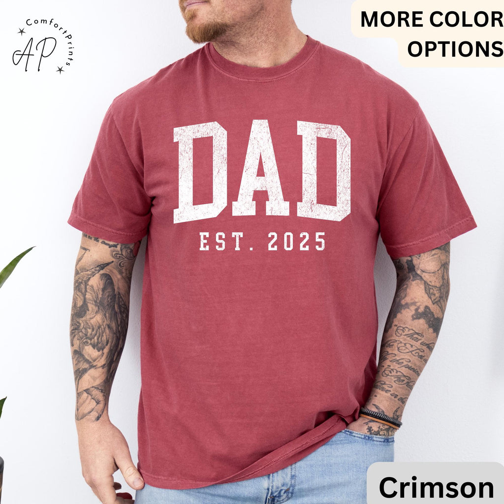 Dad Est Comfort Colors® T-Shirt, Gifts for Dad Shirt, Promoted To Dad Tee, First Time Father, Dada Shirt