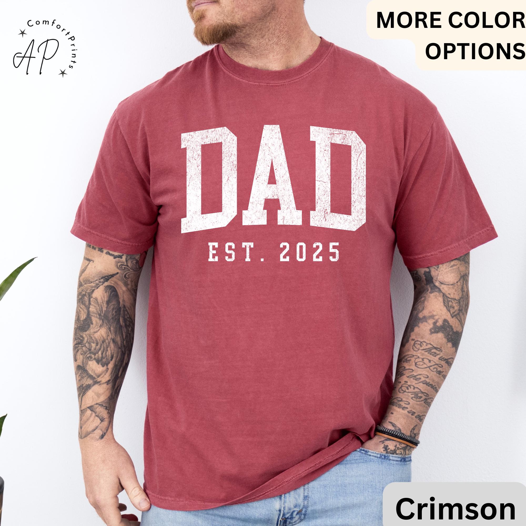 Dad Est Comfort Colors® T-Shirt, Gifts for Dad Shirt, Promoted To Dad Tee, First Time Father, Dada Shirt