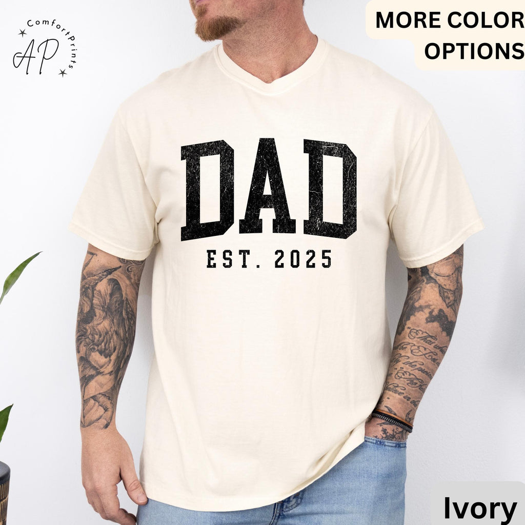 Dad Est Comfort Colors® T-Shirt, Gifts for Dad Shirt, Promoted To Dad Tee, First Time Father, Dada Shirt