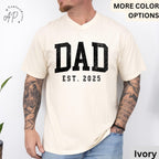 Dad Est Comfort Colors® T-Shirt, Gifts for Dad Shirt, Promoted To Dad Tee, First Time Father, Dada Shirt