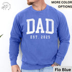Dad Est Comfort Colors® Sweatshirt, Gifts for Dad Sweater, Promoted To Dad, First Time Father, Dada Sweater