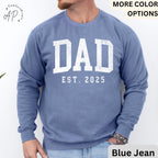 Dad Est Comfort Colors® Sweatshirt, Gifts for Dad Sweater, Promoted To Dad, First Time Father, Dada Sweater