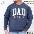 Dad Est Comfort Colors® Sweatshirt, Gifts for Dad Sweater, Promoted To Dad, First Time Father, Dada Sweater
