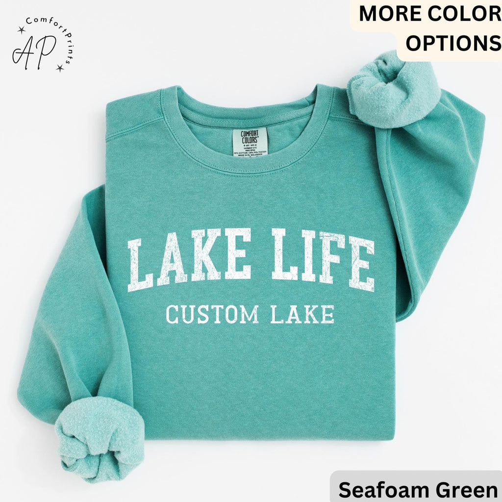 Personalized Lake Life Sweatshirt, Custom Lake House Sweater, Lake Vacation Shirt, Gift for Travel Lover