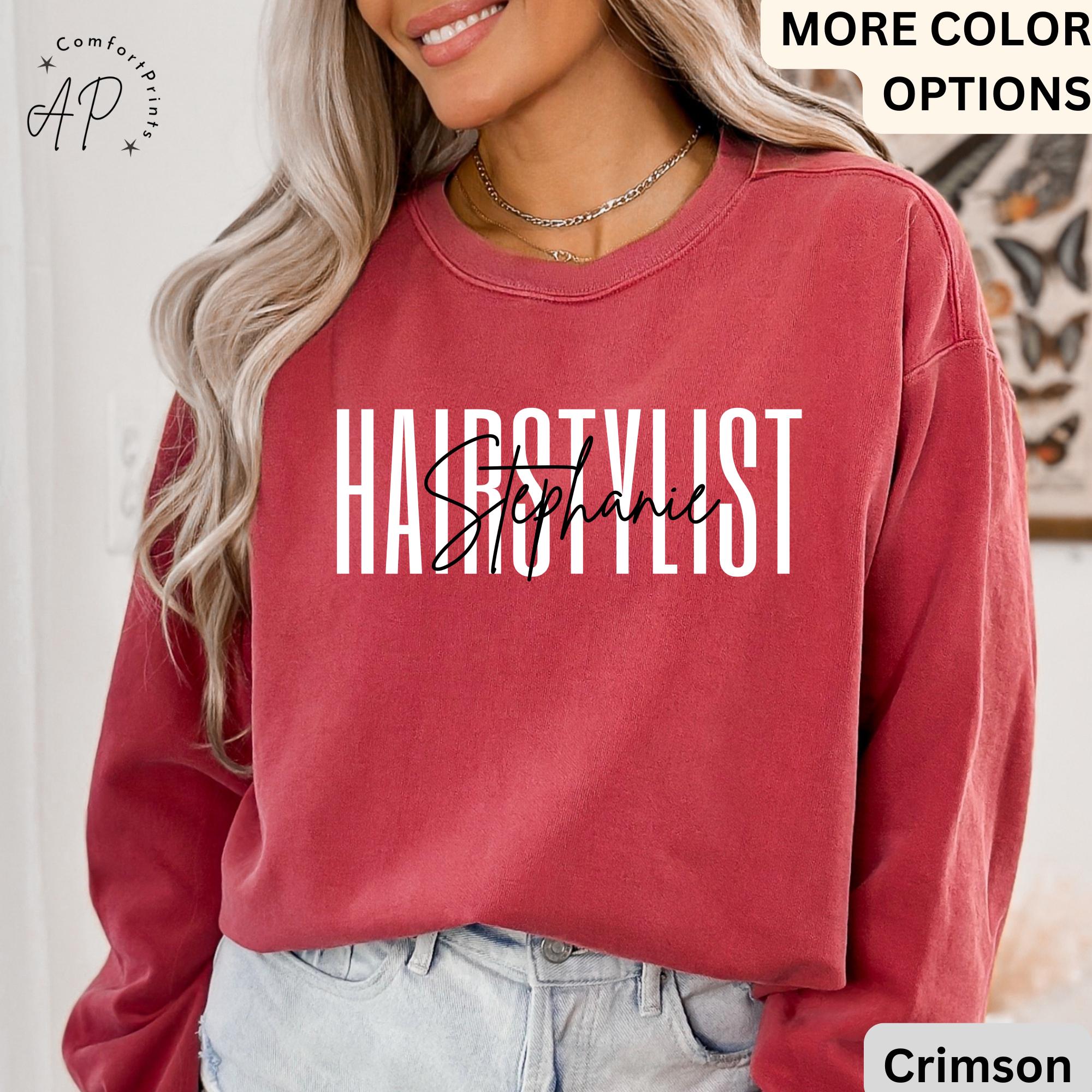 Hair Stylist Comfort Colors® Sweatshirt, Hair Dresser Sweater, Cosmetologist, Gift for Hair Salon Specialist, Cosmetology