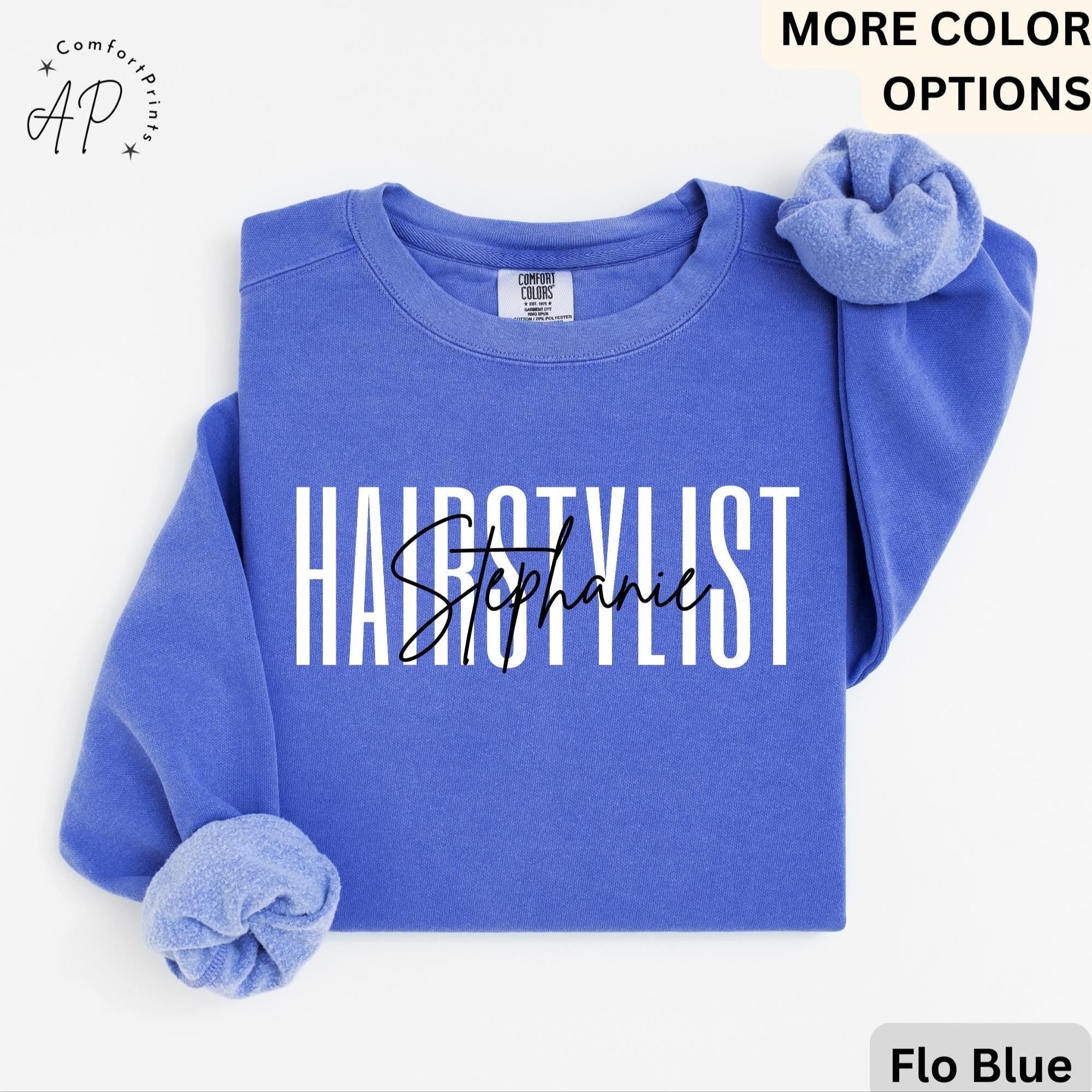 Hair Stylist Comfort Colors® Sweatshirt, Hair Dresser Sweater, Cosmetologist, Gift for Hair Salon Specialist, Cosmetology