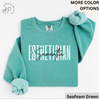 Personalized Esthetician Comfort Colors® Sweatshirt, Custom Esthetician Sweater, Aesthetician Hoodie, Gift for Beauty Professional