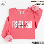 Personalized Esthetician Comfort Colors® Sweatshirt, Custom Esthetician Sweater, Aesthetician Hoodie, Gift for Beauty Professional