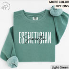 Personalized Esthetician Comfort Colors® Sweatshirt, Custom Esthetician Sweater, Aesthetician Hoodie, Gift for Beauty Professional