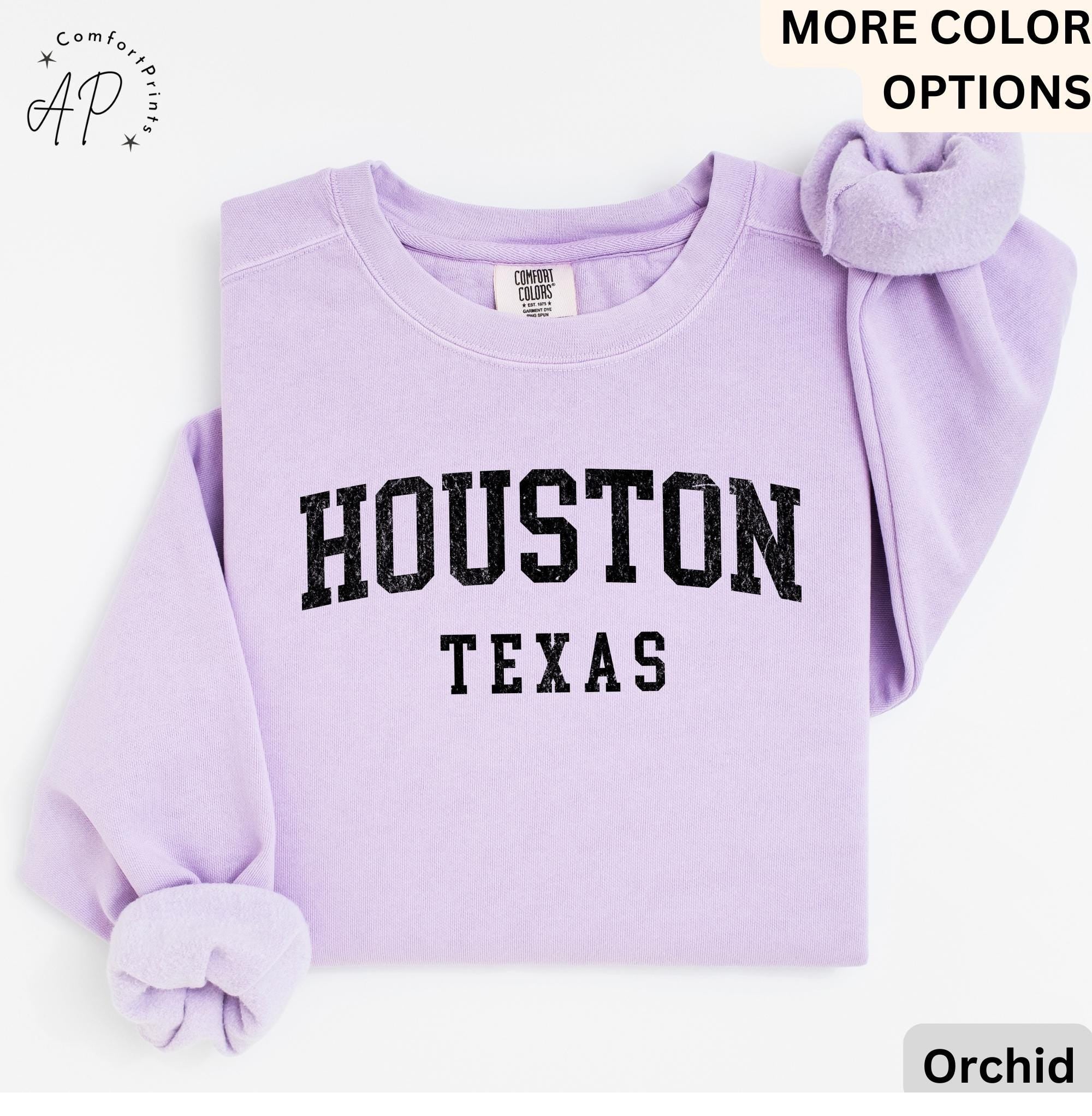 Houston Texas Comfort Colors® Sweater, Houston Texas Sweatshirt, Gift for Houston Texas, City Of Texas