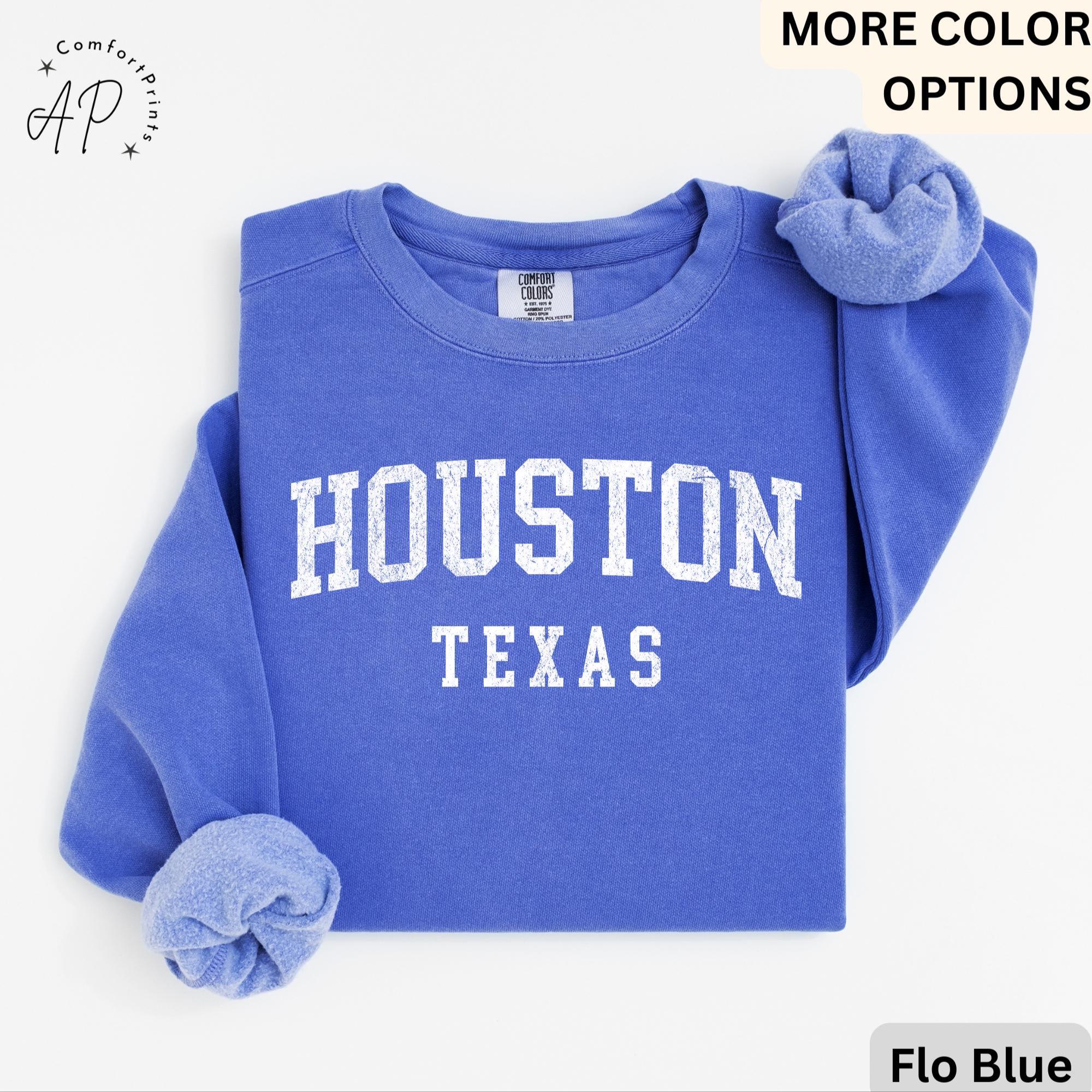 Houston Texas Comfort Colors® Sweater, Houston Texas Sweatshirt, Gift for Houston Texas, City Of Texas