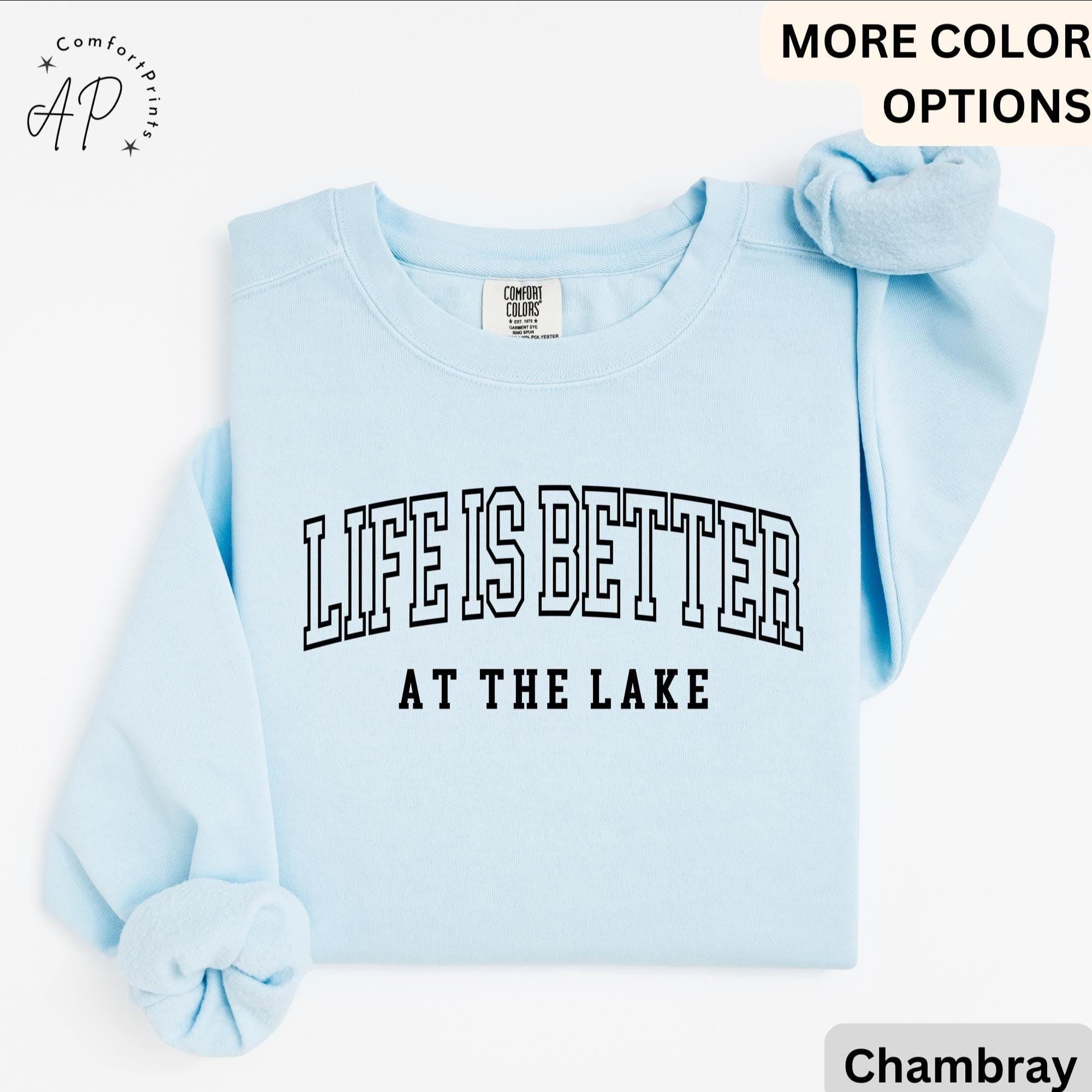 Lake Life Comfort Colors Sweatshirt: Relaxed Fit Lake Lover Gift