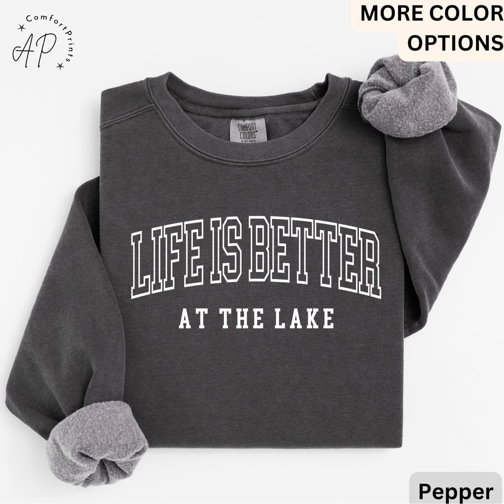 Lake Life Comfort Colors Sweatshirt: Relaxed Fit Lake Lover Gift