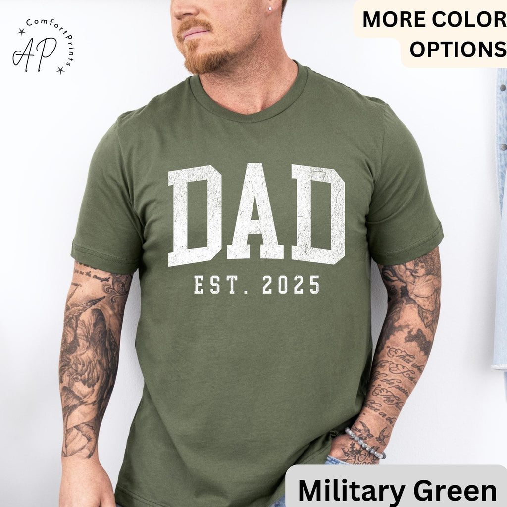 Dad Est T-Shirt, Gifts for Dad Shirt, Promoted To Dad Tee, First Time Father, Dada Shirt