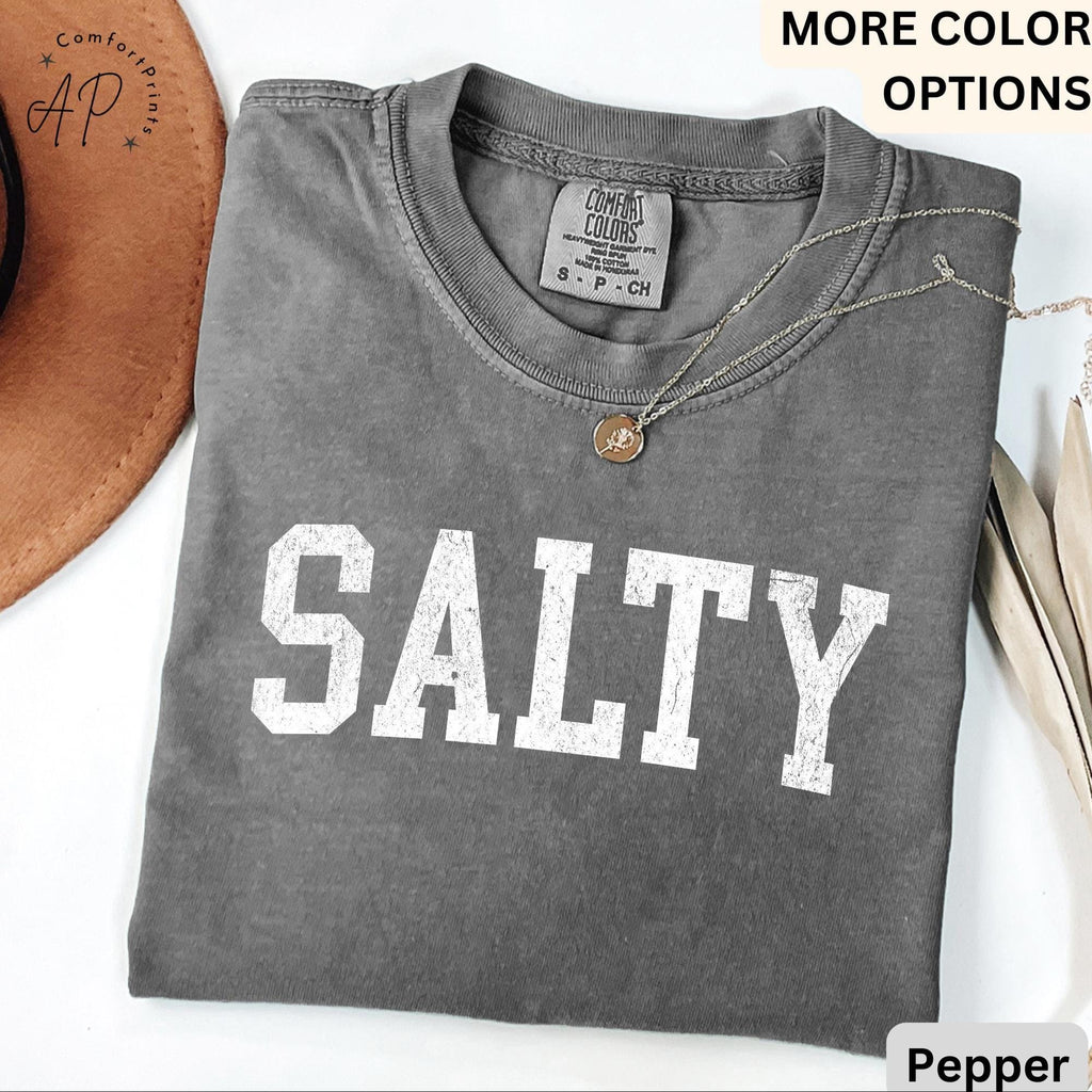 Salty Comfort Colors® Shirt, Trendy Beach T-Shirt, Summer Vacation Tee, Trendy Beach
