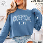 Custom Text Comfort Colors® Long Sleeve T-Shirt, Custom Shirt, Personalized Long-Sleeve Shirt, Your Text Shirt, Custom Long Sleeve