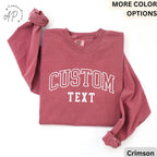 Custom Text Comfort Colors® Long Sleeve T-Shirt, Custom Shirt, Personalized Long-Sleeve Shirt, Your Text Shirt, Custom Long Sleeve