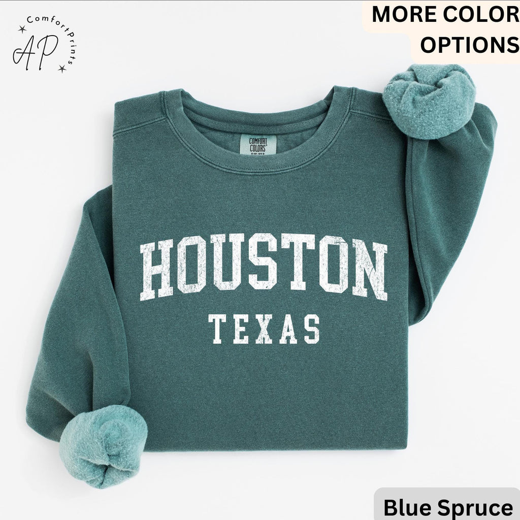 Houston Texas Comfort Colors® Sweater, Houston Texas Sweatshirt, Gift for Houston Texas, City Of Texas