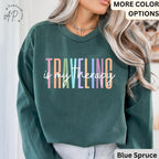 Travel Is My Therapy Comfort Colors® Sweatshirt, Travel Buddies Sweater, Gift for Traveler, Travel Lover
