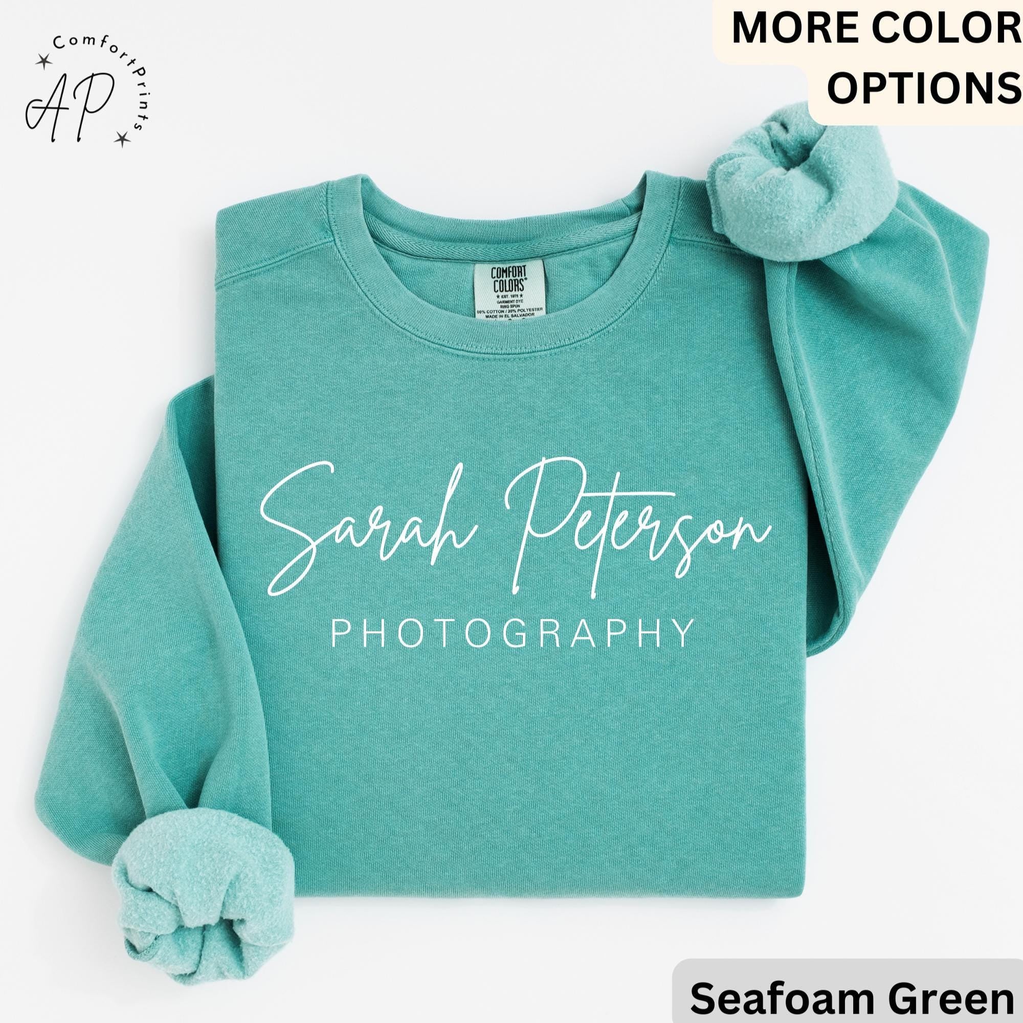 Personalized Photography Comfort Colors® Sweatshirt, Custom Photography Business Sweater, Gift For Photographer, Camera Professional